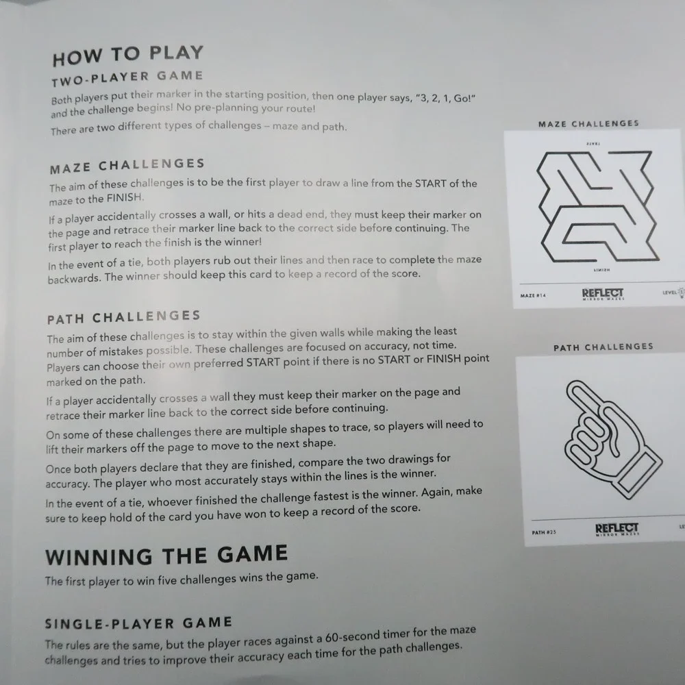 Professor Puzzle Reflect: Mirror Mazes Competitive game Open Box 1-2 Players